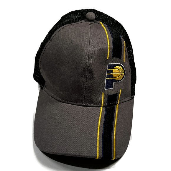 Main Gate Indiana Pacers NBA Basketball Snapback Trucker Hat Lucas Oil Gray - Picture 6 of 9